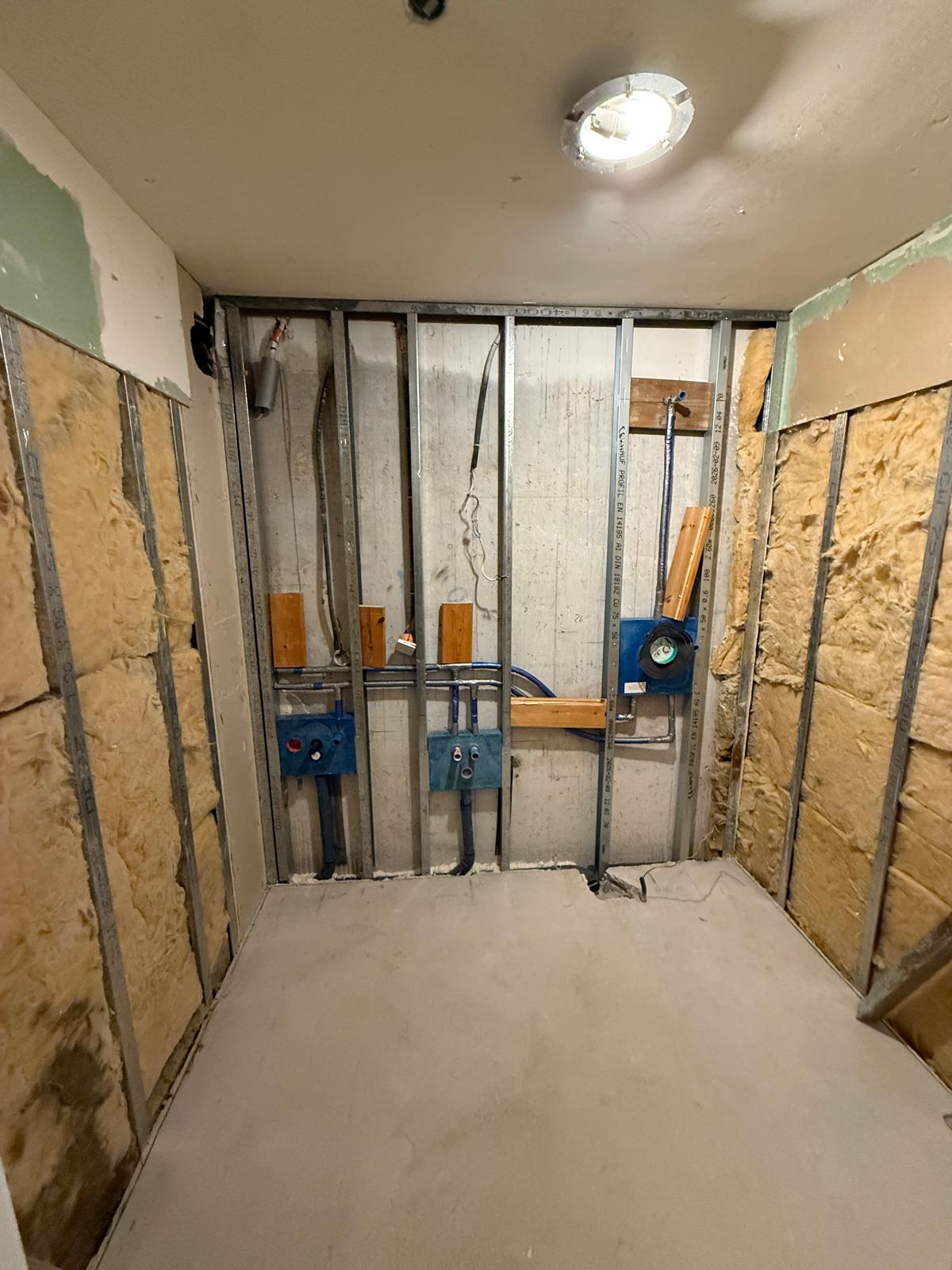 Wasser und Kanalinstallation für Walk-in Dusche in 1020 Wien Obere Alte Donau