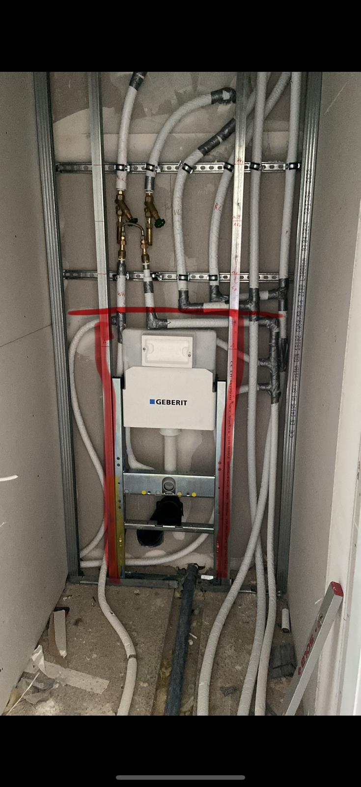 Montage spülrandloses Wand-WC NT2038 in 1060 Wien